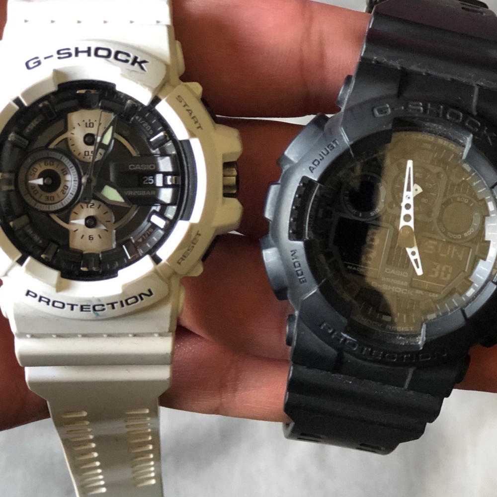 Gshock watches: black and white